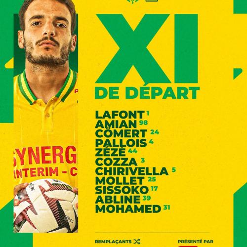 [리그 1 Uber Eats] FC 낭트 선발 라인업 (vs LOSC 릴)