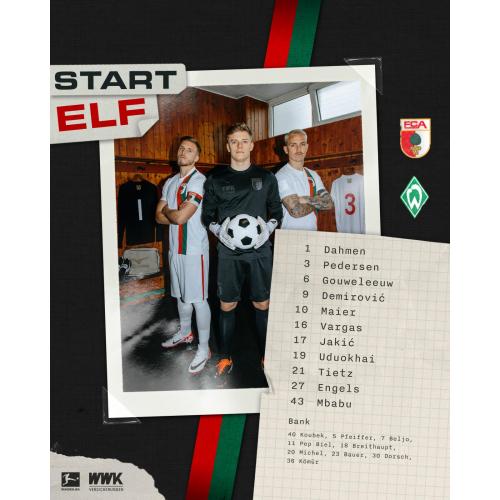 [분데스리가] FC 아우크스부르크 선발 라인업 (vs SV 베르더 브레멘)